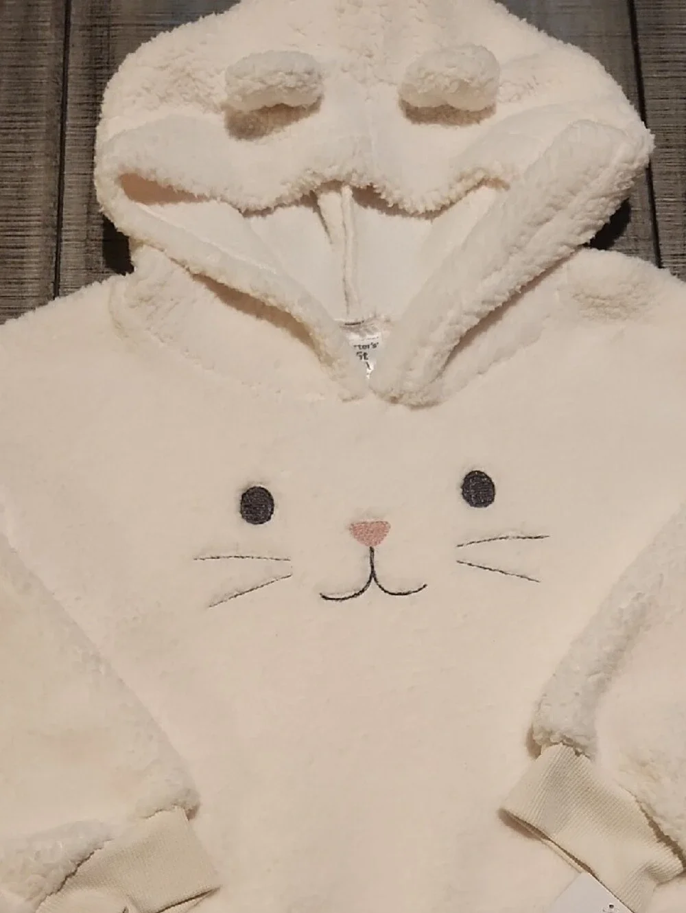 Carter's Cream Sherpa Hoodie with Bear Ears